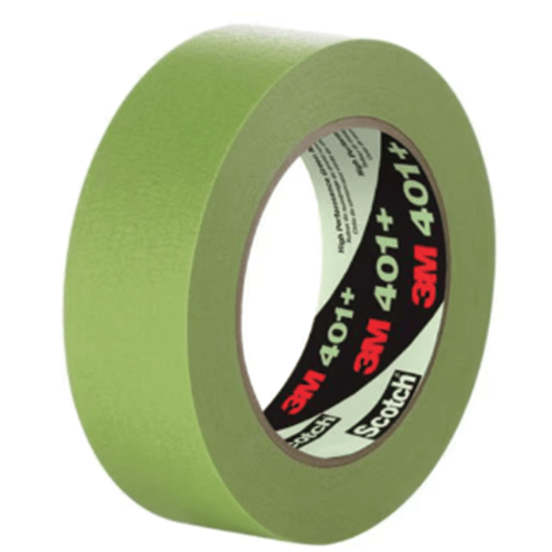 A roll of 3M Scotch 401+ 36mm masking tapeplain white background.