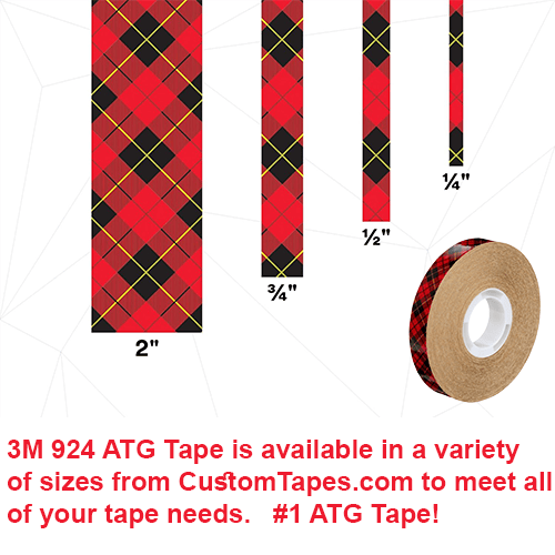 3M 924 ATG Adhesive Transfer Tape 1/2" x 36 Yards