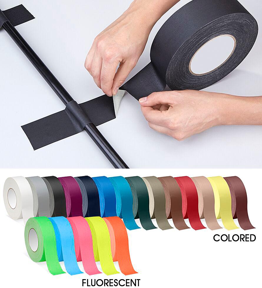 Berry 500 Low Gloss Gaffers Tape - Matte PE Cloth, Clean Removal