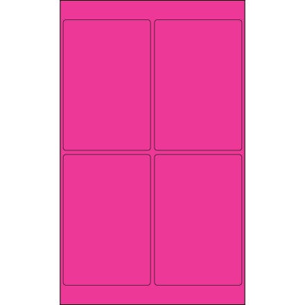 LL178GN Fluorescent Labels 4" x 2"