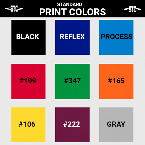 a swatch showing the Printed Tape Ink Color options