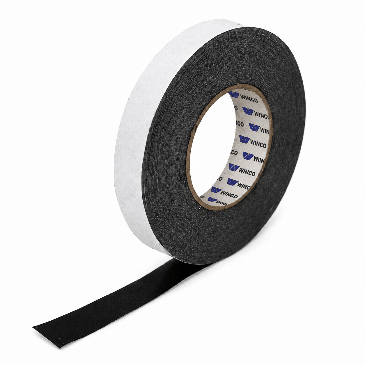 Roll of ST-434 Black Double-Coated Tape on a white background