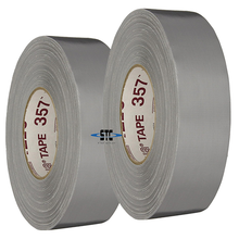 Load image into Gallery viewer, Two rolls of  Nashua 357 gray Duct tape on a white background - Winston Company
