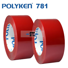 Load image into Gallery viewer, Two rolls of red Polyken 781 tape on a white background
