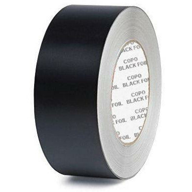 Custom Tapes Individual Rolls Matte Black Aluminum Foil Tape 2" Roll
