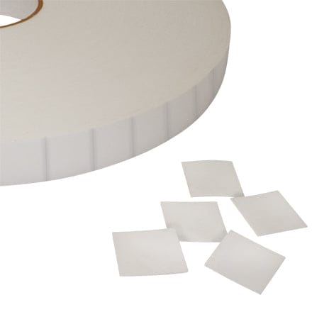 http://www.customtapes.com/ 1/2" x 1/2" (1296 per roll) Removable Double-Sided Foam Squares 1/32" Thick