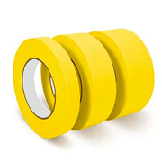 Custom Tapes 1" x 55yds (36 Rolls) Performance Yellow Masking Tape