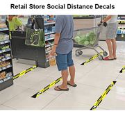 <b>Keep Safe Distance 3" x 36"  (5 Pack)