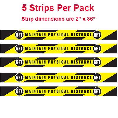 <b>Maintain Safe Distance 2"   (5 Pack)