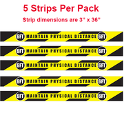 <b>Maintain Safe Distance 3"  (5 Pack)