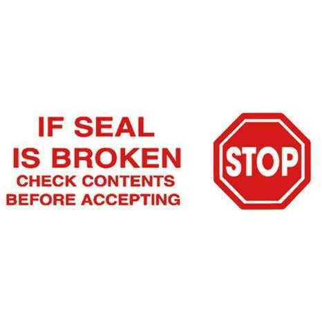 STOP - If Seal is Broken Tape