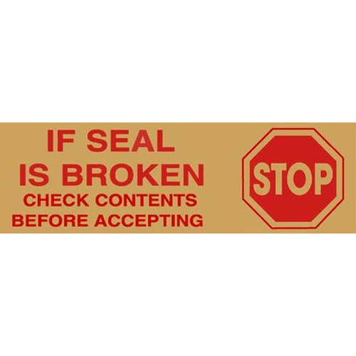 If Seal is Broken Tape - Tan